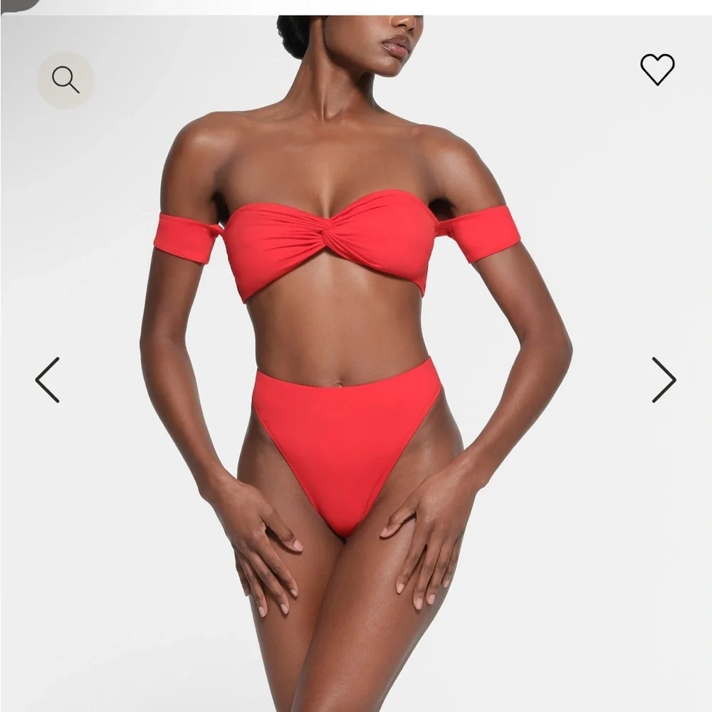 Sw59. Skims recycled swim NWT RUBY OFF THE SHOULDER BIKINI TOP xl ❣️